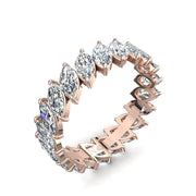 Alliance Silvia diamants naturels marquises 2.00 carat or rose